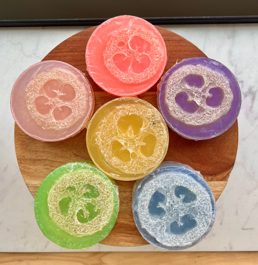 Loofah Soap Bar – Peach & Vanilla | Natural Exfoliating Soap