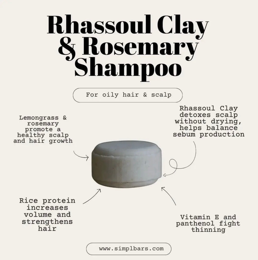 Rosemary & Rhassoul Shampoo Bar (Local Delivery Only)