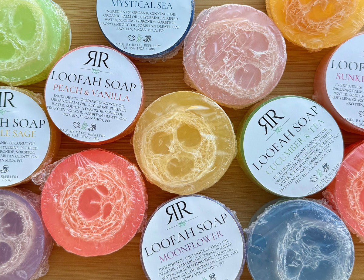 Loofah Soap Bar – Cucumber & Green Tea | Exfoliating Vegan Soap